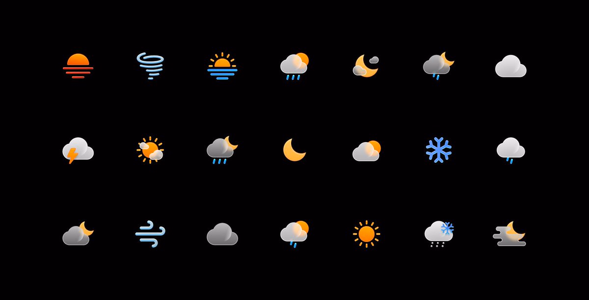 ChatGPT Weather Widget Icons - Iconists - UI design by @iconists on X