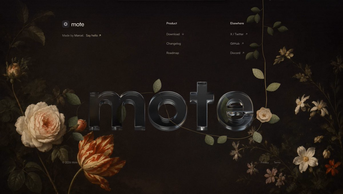 I quite like this footer https://getmote.md