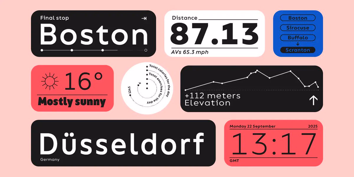 Bion is a modern sans with a strong personality. It has some of the... - I Love Typography - UI design by @ilovetypography on X