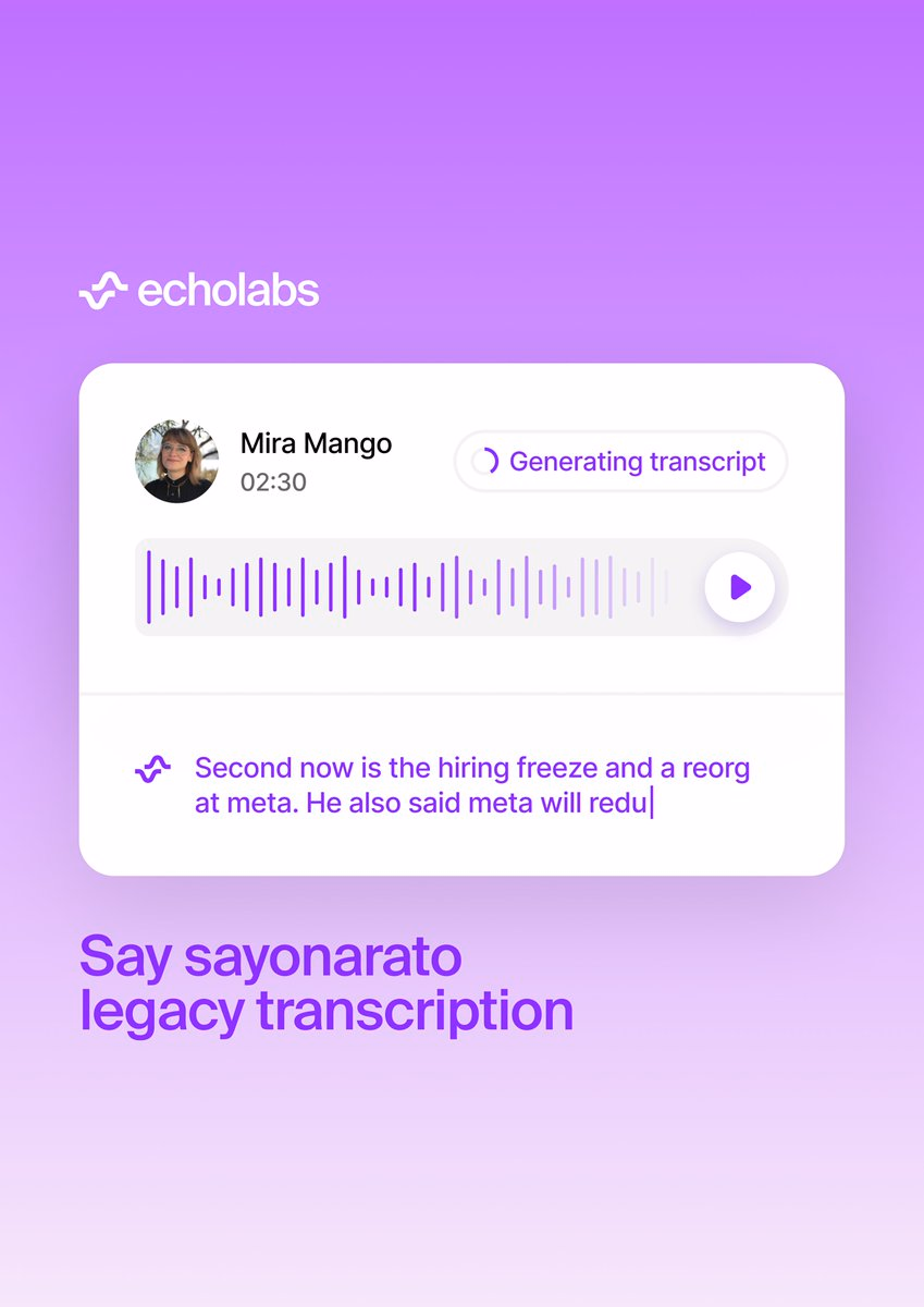 echolabs - Bakers Studio - UI design by @studiobakers on X